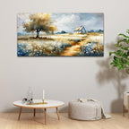 FUHAIHUA Canvas Wall Art For Bedroom Wall Decor For Living Room Modern Office Decorations Pastoral Wall Paintings Scenery Watercolour Pictures Artwork Farmhouse Home Decor Mural 20x40 In