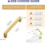 Ravinte 10 Pack Solid 4 Inch Kitchen Square Cabinet Handles Brushed Brass Cabinet Pulls Drawer Pulls Kitchen Cabinet Hardware Handles