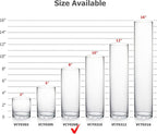 WGVI Quality Thick Clear Cylinder Glass Vases, 3" W x 8" H, Bud Vase Skinny Narrow Floral Bouquet Flower Container for Wedding Centerpieces Tabletop Home Accent Décor Brush Pen Holder, 1 Piece