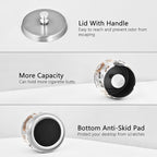 Dog Breeds Ashtray with Lid, Outdoor Ashtrays for Patio, Stainless Steel Ashtray Odorless Smokeless for Home Office Balcony