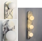 Natural Marble Wall Sconces, Alabaster Wall Light, Hardwired Wall Light Fixtures, Modern Wall Mount Wall Lights for Dining Room Stairs Bedroom