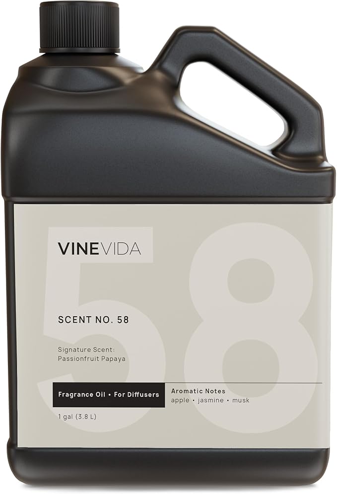 VINEVIDA [128 Fl Oz] Passionfruit Papaya Fragrance Oil for Cold Air Diffusers, Essential Oils for Diffuser Oil Refill & Air Freshener Room Spray