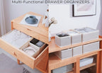 12 Pack Drawer Organizer Clothes, Foldable Fabric Dresser Organizer Closet Organizers and Storage Box for Underwear,Folded Clothes,Baby Clothing,Socks,Bra,Towels,Ties(12 Pack,Gray)