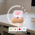 brambing Sakura Elk Resin Ambient Light Bubble free, Non stringy, Odorless, Durable Premium Home Decor Piece, Perfect Craft For Collection Ideal Gift Choice. (Sakura - deep pink, Small - 5CM)