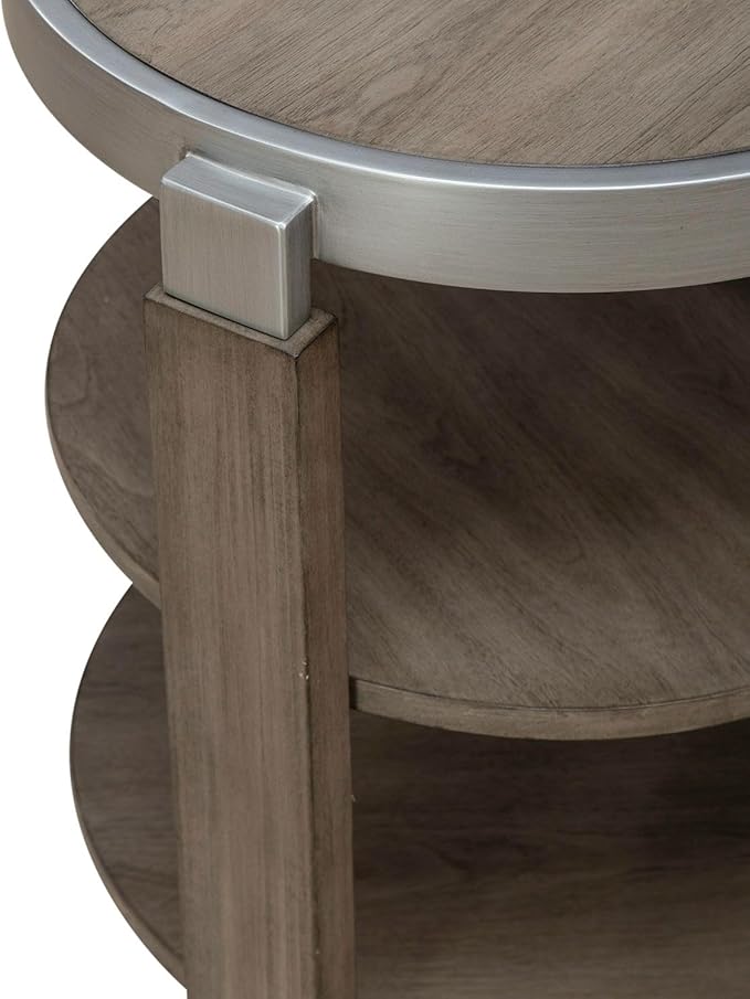 Liberty Furniture Sutton Chairside Table for Living Room - Bleached Sand