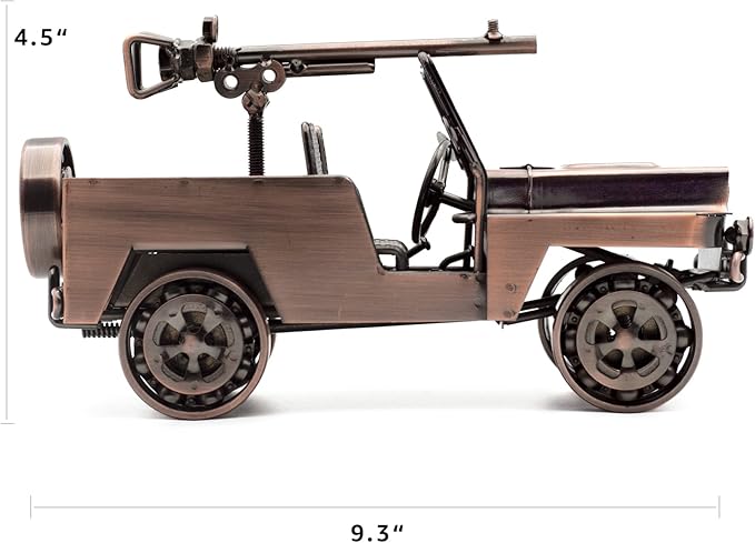 Vintage Classic Car Gifts for Men - 9.3 Inch Handmade Metal Antique Car Collectibles - Home, Office, Man Cave Decor