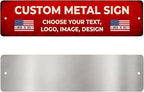 Custom Metal Signs by BCB for Outdoor Use – Heavy-Duty 1mm Thick Personalized Metal Sign | Vintage Outdoor Wall Art, Yard Decor, Street, Garage & Garden Signs | Multiple Sizes | Made in USA