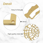 SIGNLEADER Metal Wall Art Decor Botanical Leaf Modern Abstract Wall Sculpture Hangings Home Decoration for Living Room, Bedroom, Bathroom, Kitchen, Outdoor - 36" Gold