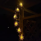 Tryme Sun Solar Wind Chimes for Outside Hanging Garden Lights Solar Christmas Decorations Outdoor for Women, Mother, Grandmother