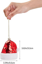 Hanging Christmas Ornaments 2025, Handcrafted Glass Blown Xmas Tree Decorations Holiday Ornaments Funny Gifts Collectible Winter Festival Decor for Home Party, Christmas Hat