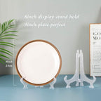 Artliving 8 Inch Clear Plastic Easels or Stand/Plate Holders to Display Pictures or Other Items at Weddings, Home Decoration, Birthdays, Tables (6 Pack)