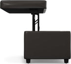 SIMPLIHOME Avalon Lift Top Rectangular Storage Ottoman - 44 inch Wide Upholstered Vegan Leather Lift-Top Ottoman in Tanners Brown, Contemporary Coffee Table Ottoman for Living Room with Hidden Storage