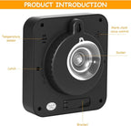 Houkiper Shower Clock Waterproof Bathroom Timer, Digital Shower Timer with Countdown, Suction Cup Clock, LCD Display, Temperature Gauge Wall Clock Touch Screen Waterproof Clock for Bathroom, Black