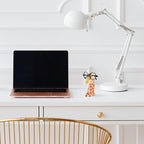 Wooden Giraffe Eyeglasses Holder Rack Tabletop Storage Stand Eyewear Organizer Desktop Display Shelf for Home Office Decor