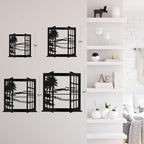 SIGNLEADER Metal Wall Art Decor Tropical Sunset Scenery Modern Abstract Wall Sculpture Hangings Home Decoration for Living Room, Bedroom, Bathroom, Kitchen, Outdoor - 24" Black