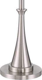 Possini Euro Design Burbank Modern Art Deco 70" Tall Standing Floor Lamp Large Torchiere Foot Dimmer Switch Silver Metal Brushed Nickel Finish Living Room Bedroom House Reading Office Home Decor