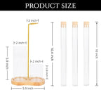 Incense Holder with Ash Catcher,2 in 1 Incense Burner for Sticks,Wooden Anti-ash Incense Stand Set with 3 Acrylic Tubes Birthday Gift for Women Mother Girl Friend Meditation Yoga Spa Home Office