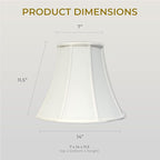 Royal Designs, Inc. BSO-704-14LNEG-2 True Bell Basic Lamp Shade, 7 x 14 x 11.5, Linen Eggshell, 2-Pack