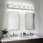 SOLFART Bathroom Vanity Lights, Brushed Nickel Light Fixtures for Bathroom Above Mirror, 6 Light Led Vanity Lighting,5 Color Temperature Adjustable,Bath Lighting Fixture Nickel