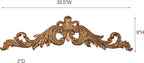 Salvatar Wall Art Topper | Large, Wide Doorway Design | Antique Aged Gold Metallic Finish | Openwork Acanthus Leaf Scrolls with Ornate Fleur De Lis | Hang Alone or Above A Door, Window, or Artwork