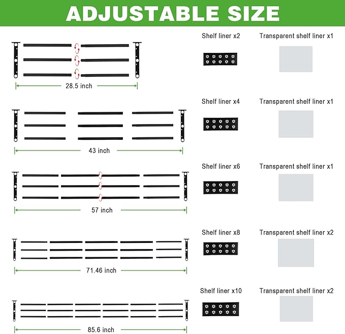 Closet Shelves Wall Mounted, 28 Inches Heavy Duty Closet Rod with Shelf Metal Utility Shelf for Wall, Closet, Laundry Room