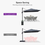 PURPLE LEAF In-ground Patio Umbrella Base YM4012 Weighted Outdoor Umbrella Base 24.41"(H) X 11.42"(W)