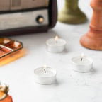 HomeLights Tealight Candles - 4 Hours - Giant 100,200,300 Bulk Packs - White Unscented European Votive Smokeless Tea Lights for Shabbat, Weddings, Christmas, Home Decorative - 300 Pack