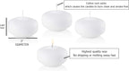 D'light Online 3 Inch Extra Large Floating Candles, 13 Hours Extended Burn Time Bulk Pack for Events for Weddings, Spa, Home Decor, Special Occasions and Holiday Decorations (Set of 54, White)