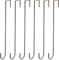 Hotop 15 Inch 6 Pcs Wreath Hangers for Front Door Over The Door Hanger Hooks Steel Wreath Doors Hangers Clothes Towel Hooks Holder for Christmas Halloween Front Decorations Welcome Sign(Bronzed)