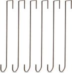 Hotop 15 Inch 6 Pcs Wreath Hangers for Front Door Over The Door Hanger Hooks Steel Wreath Doors Hangers Clothes Towel Hooks Holder for Christmas Halloween Front Decorations Welcome Sign(Bronzed)