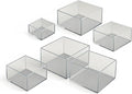 Acrylic Nesting Risers Display Stands Cube Boxes with Hollow Bottoms 6Pcs Clear Acrylic Boxes for Display (Clear)