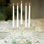 36 Pack White Taper Candles, 7-8 Hours Burn Time, Unscented, Smokeless and Dripless, 0.8 x 10 Inch Dinner Candle Set for Household, Wedding, Party and Home Décor Candlesticks