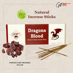 Giftbrit Dragons Blood Natural & Herbal Incense Sticks 100 Sticks with Incense Holder for Meditation, Yoga, Church, Relaxation, Healing and Positivity