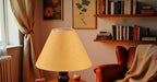 Aspen Creative 56041, Hardback Empire Transitional UNO Lamp Shade, Carrot Orange Parchment Wrinkled Paper, 4" Top x 10" Bottom x 7" Slant Height, Slip 33mm