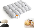 Luxury Hotel Pineapple Cloud Pillow, 3 Heights Plush Supportive Pillow for Back Side Sleepers, Machine Washable Premium Fiber Fill Decorative Throw Pillow (Gray, Low Pillow)