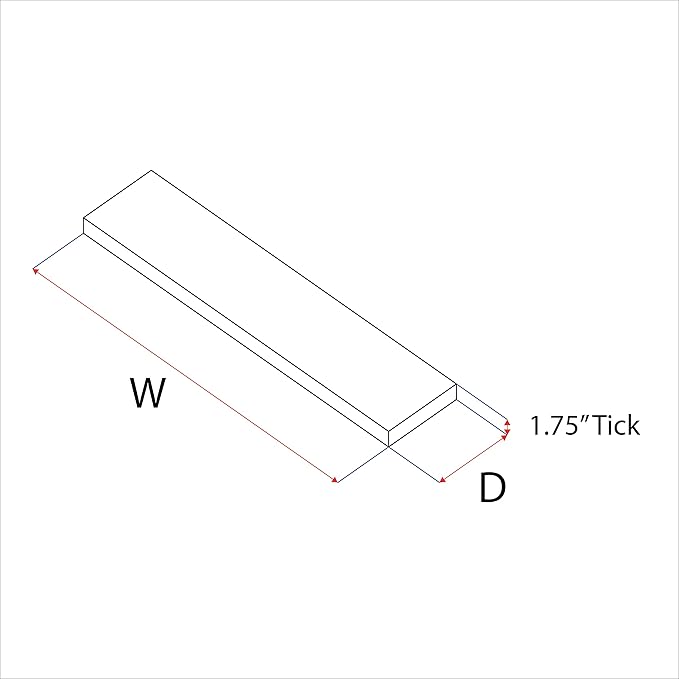 URBANDI, Rustic Floating Shelves, Set of 2, Hidden Bracket, Solid Wood, Heavy Duty, Wall Mounted Shelves, (Dark Brown, 24Wx6D)