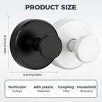 Suction Cup Hooks for Wreaths on Glass, 2025 New No Drill Suction Cup Hooks for Shower, Wreath Hanger Holder for Front Door, Upgraded Towel Hooks for Window Bathroom Mirrors (4, White)