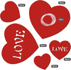 TUPARKA 25 Pcs Valentine's Lawn Decorations，Hanging Hearts for Valentine' Day Decoration Wedding and Party Supplies, Mixed Size