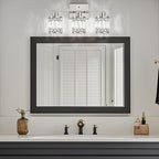 Crystal Modern Bathroom Light Fixtures, 3-Light Brushed Nickel Bathroom Vanity Wall Light, Vanity Lights for Mirror, Restroom, Bedroom (E26 Socket, Bulbs Not Included)