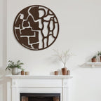 SIGNLEADER Metal Wall Art Decor Abstract Circle Shapes Minimalist Modern Abstract Wall Sculpture Hangings Home Decoration for Living Room, Bedroom, Bathroom, Kitchen, Outdoor - 30" Bronze