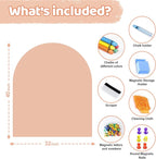 Magnetic Arch Wall Decal, 40 x 32 Upgraded Self-Adhesive Magnetic Chalkboard for Wall, Magnet Wall Drawing Learning for Kids Playroom, School, Home (Light Pink