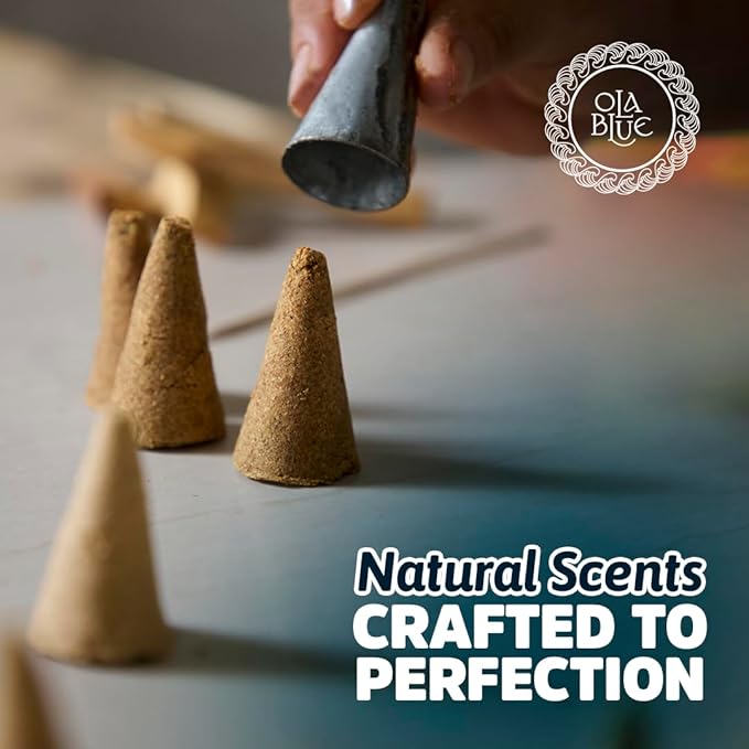 Palo Santo Incense Sticks (12 Pack) and Holder from Peru Premium Authentic - Handmade & Hand Rolled - Cleansing Bad Energy (Incense Cones)