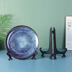 Artliving 10 Inch Black 6pcs/Set Plastic Easels Plate Display Stands Picture Frame Stand Holder