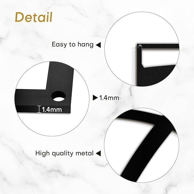 SIGNLEADER Metal Wall Art Decor Black Line Abstract Geometric Minimalist Modern Abstract Wall Sculpture Hangings Home Decoration for Living Room, Bedroom, Bathroom, Kitchen, Outdoor - 24" Black