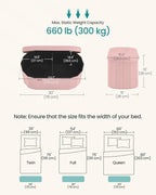 SONGMICS Mazie Collection - Folding Ottoman with Storage, Oval Storage Ottoman Bench, for Living Room, Bedroom, Velvet Fabric, 15 x 30 x 15 Inches, Jelly Pink ULSF267SA01