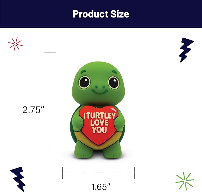 Sweethearts Figurine – Miniature Home Accent, Small Tabletop Ornament for Shelf, Desk, or Living Room Décor – Turtle
