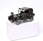 Metal Antique Vintage Car Model QBOSO Handcrafted Collections Collectible Vehicle Toys for Bar or Home Decor Decoration Great Birthday Gift (Black-Silver, Large