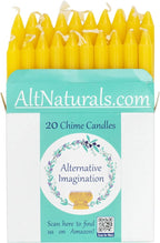 Alternative Imagination Yellow Chime Candles - 20 Pack of Unscented 4 Inch Mini Taper Candles - Dripless Long Burning Ritual Candles for Meditation, Spell Work, Birthdays, Ceremonies & Home Decor