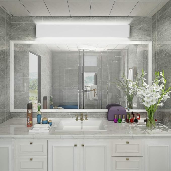 Aipsun 32.6 inch Modern Vanity Light Fixtures LED Bathroom Wall Light Up and Down Bathroom Lighting Fixtures Cool White 5000K