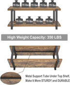 EXCEFUR Entryway Bench, Industrial Shoe Storage Bench for Living Room Bedroom, Rustic Brown